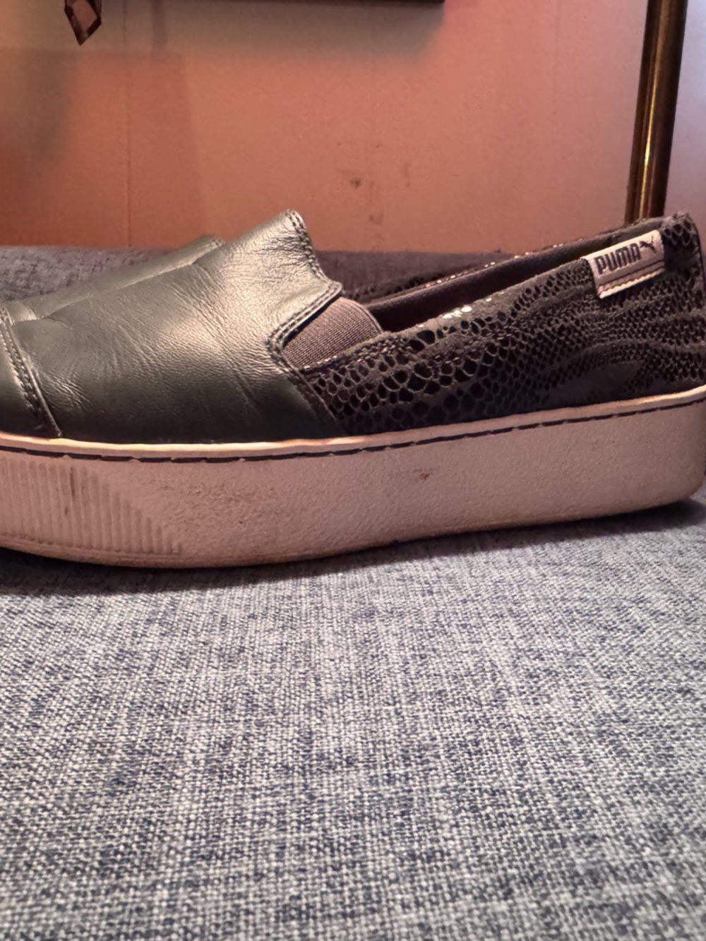 Puma Slip-On gray with White Soles - Picture 3 of 7
